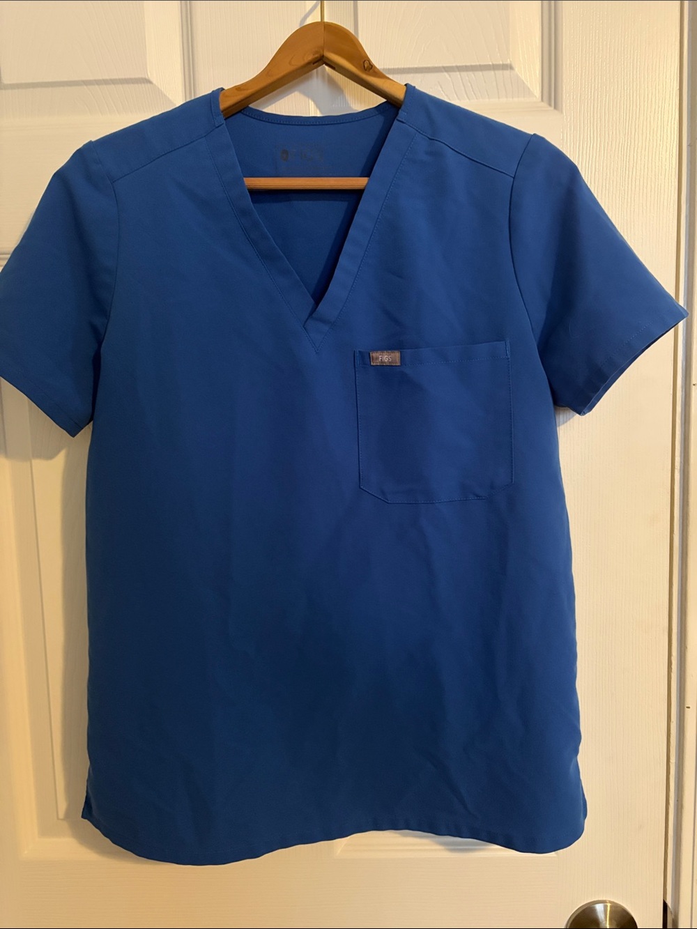 Figs Women’s V-Neck Medical Scrub Top - Blue